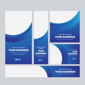 Business Banner Web Set vector
