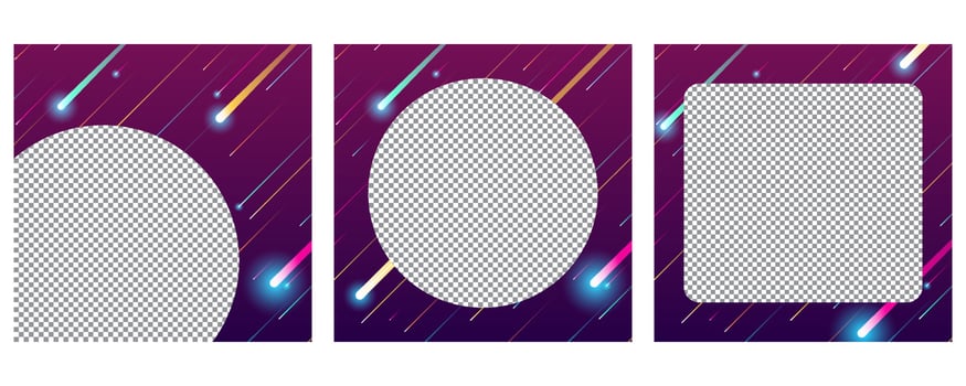 creative social media post frame vector ilustration without any text.