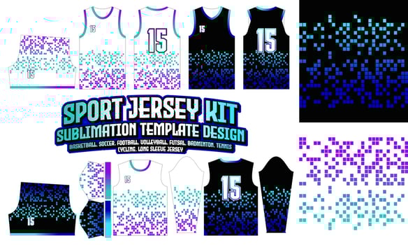 Sport Jersey Apparel Sport Wear Sublimation pattern Design 262 for Soccer Football E-sport Basketball volleyball Badminton Futsal t-shirt vector