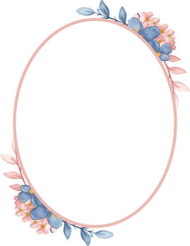 Blue Flower Arrangement with watercolor style png