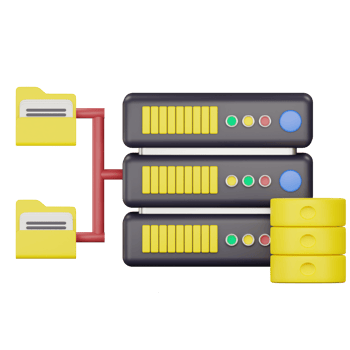 3d transfer data server icon illustration png