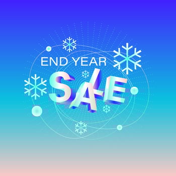 End of year sale. Sale badge banner design vector