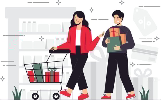 Shopping cart concept illustration vector