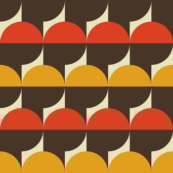 Abstract colorful geometric seamless pattern. Geometric abstract semi-circle pattern vintage color background. Use for fabric, textile, home interior decoration elements, upholstery, wrapping. vector