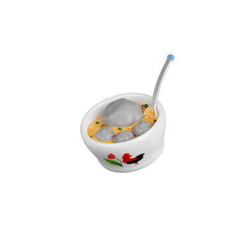 3d Bakso illustration png