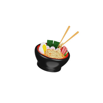 3d Ramen illustration png