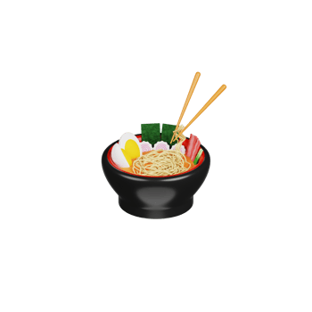 3d Ramen illustration png