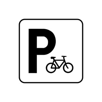 Bicycle parking icon vector design