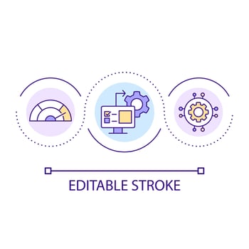 Automation importance for project indicators loop concept icon vector