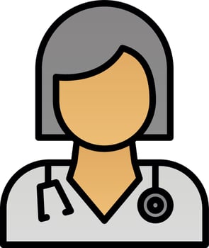 Female Doctor Vector Icon Design