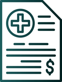 Medical Bill Vector Icon Design