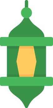 Arabian Lantern Vector Icon Design