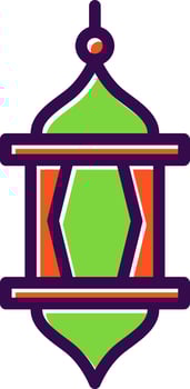 Arabian Lantern Vector Icon Design