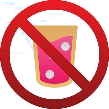 No Drink Vector Icon Design