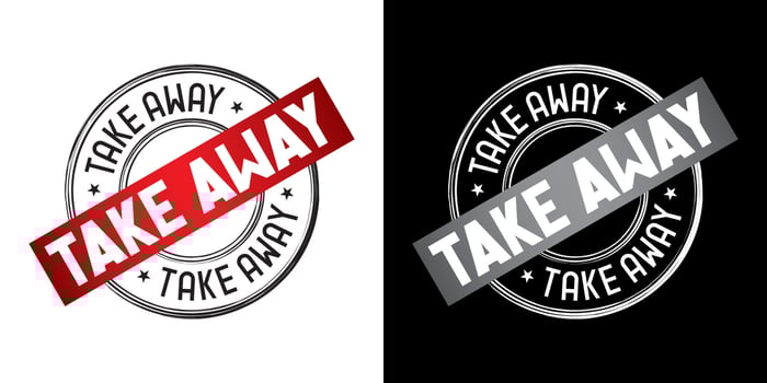 Take Away Sign vector