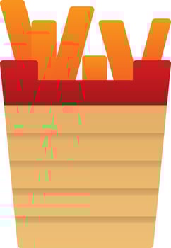 French Fries Vector Icon Design