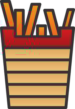 French Fries Vector Icon Design