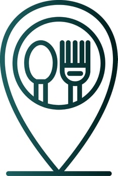 Restaurant Location Vector Icon Design