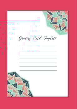 Mandala vintage template card vector