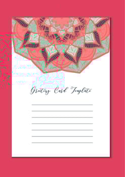Mandala vintage template card vector