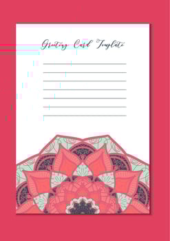 Mandala vintage template card vector