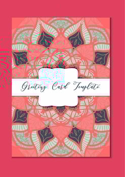 Mandala vintage template card vector