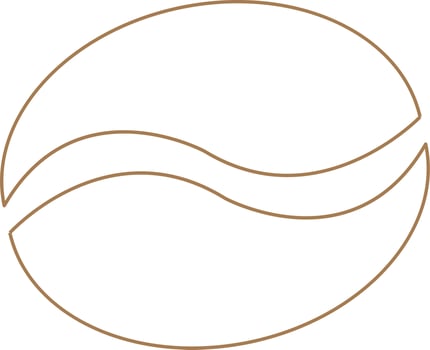 Coffee Bean Outline Icon Vector Illustration