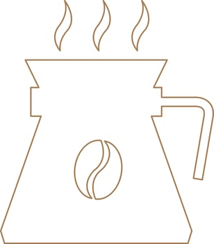 Coffee Kettle Outline Icon Vector Illustration