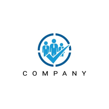 Target people logo, Check Target Logo, Target audience logo template vector