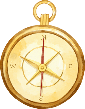 watercolor compass clip art png
