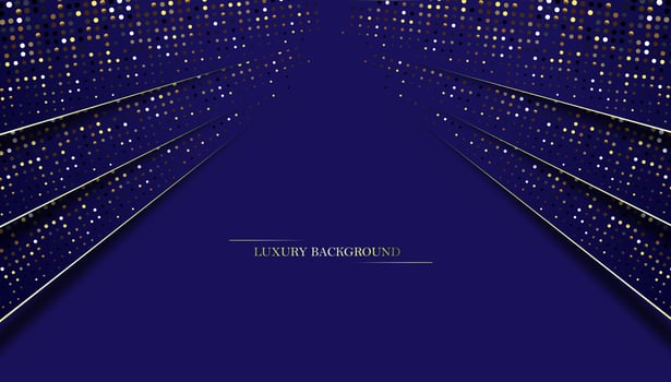 modern blue gold line background shape frame vector