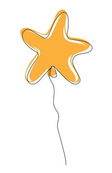 Balloon in star shape for birthday and party vector