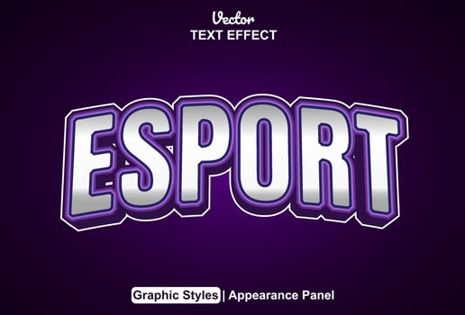 esport text effect with graphic style and editable. vector