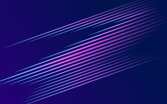Abstract wallpaper of straight blue and purple lines in the dark space, texture of neon light, cover background. Technology dynamic concept of energy for banner or flyer. vector