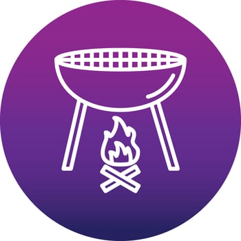 BBQ Grill Vector Icon