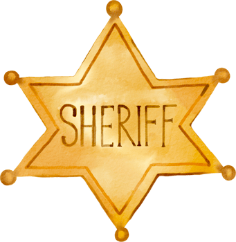 watercolor cowboy sheriff png