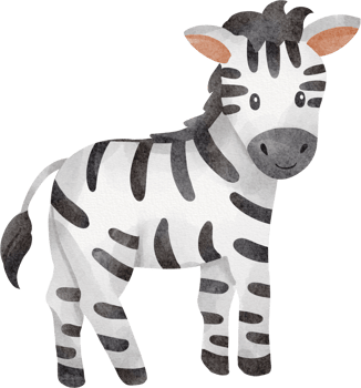 cute zebra watercolor png
