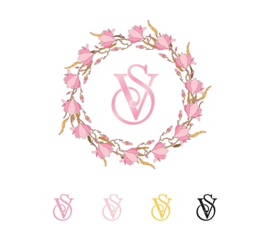Victoria Secret Logo. VS initial logo design alphabetical letters vector