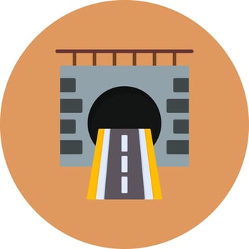 Tunnel Creative Icon Design vector
