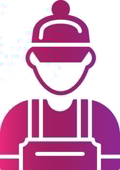 Worker Creative Icon Design vector