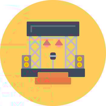 Stage Creative Icon Design vector