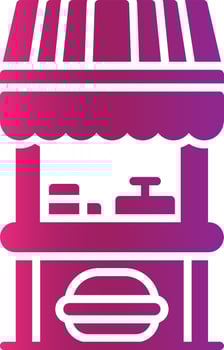 Food Stand Creative Icon Design vector