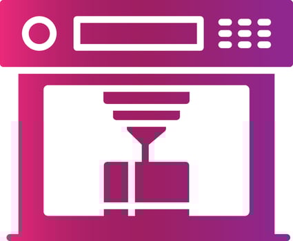 3d Printer Creative Icon Design vector