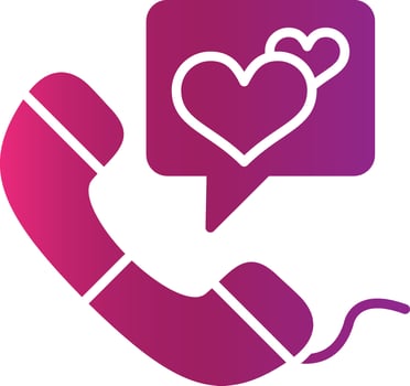 Love Call Creative Icon Design vector