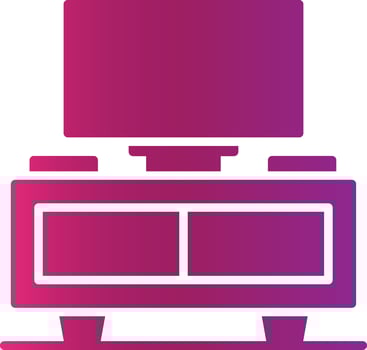 Tv Stand Creative Icon Design vector