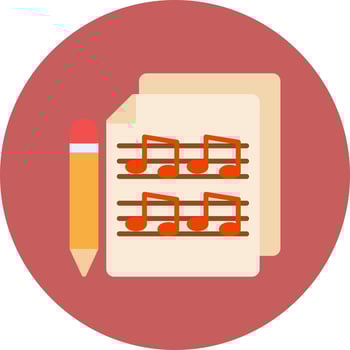 Music Score Creative Icon Design vector