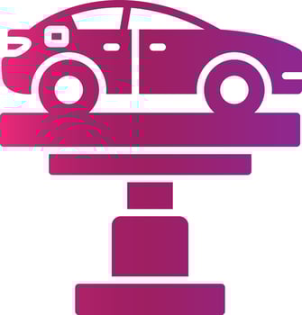 Car Lifter Creative Icon Design vector