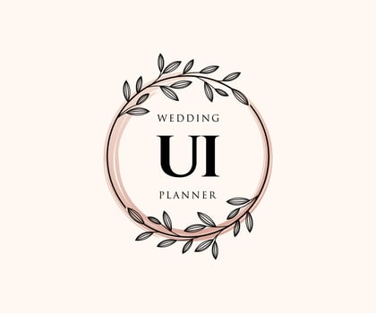 UI Initials letter Wedding monogram logos collection, hand drawn modern minimalistic and floral templates for Invitation cards, Save the Date, elegant identity for restaurant, boutique, cafe in vector