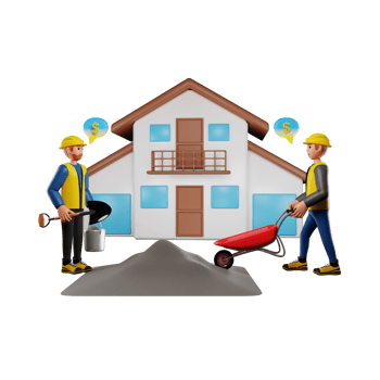 Male Construction Worker 3D Character illustration png