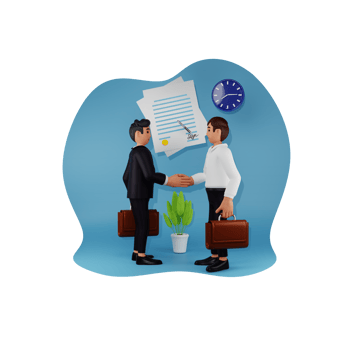 Business Contract 3D Character Illustration png